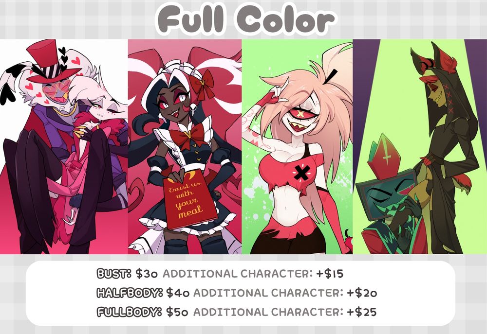 commission sheet info