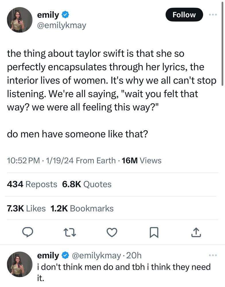 That dumbass tweet about how TS perfectly encapsulates the interior lives of women