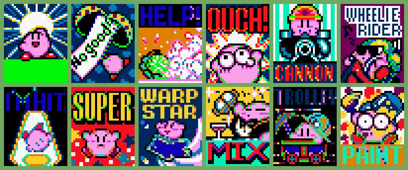 Bomb Kirby's icon Palette applied to miscellaneous icon Palettes.