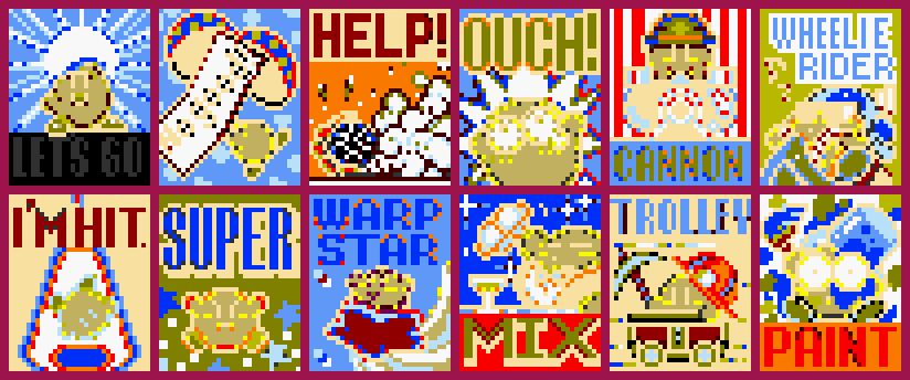 Miscellaneous icons with Dedede's icon palette.