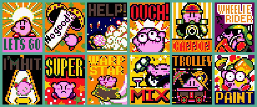 Sleep Kirby's icon Palette applied to miscellaneous icon Palettes.
