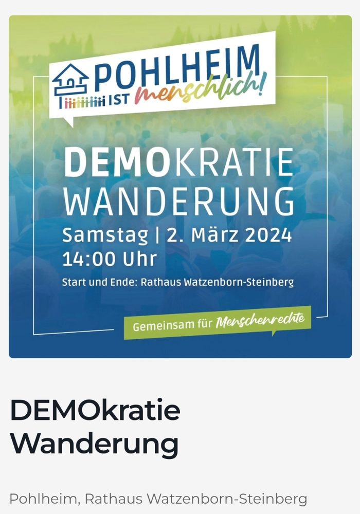 Demo gegen Rechts in Pohlheim am 02.03.2024 um 14UHR , Rathaus Watzenborn - Steinberg