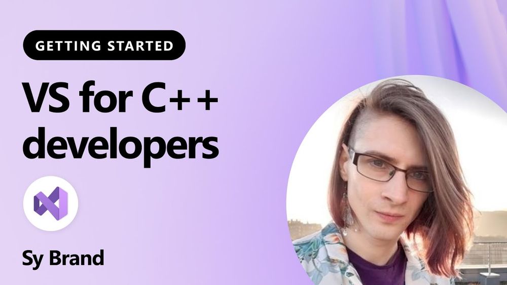 spot art.
Photo of presenter(s).
text reads: VS for C++ developers