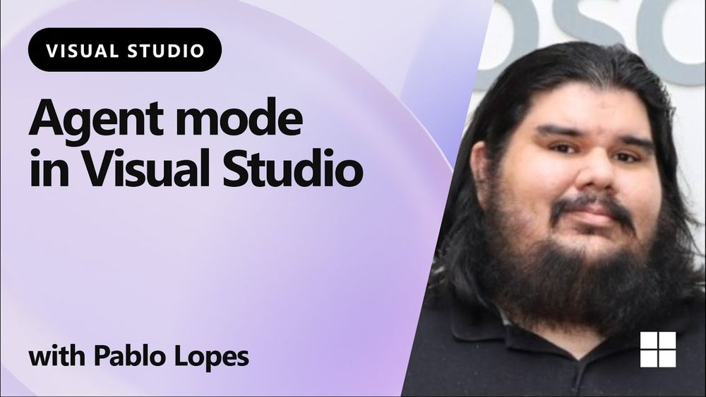 spot art.
Photo of presenter(s).
text reads: Agent mode in Visual Studio