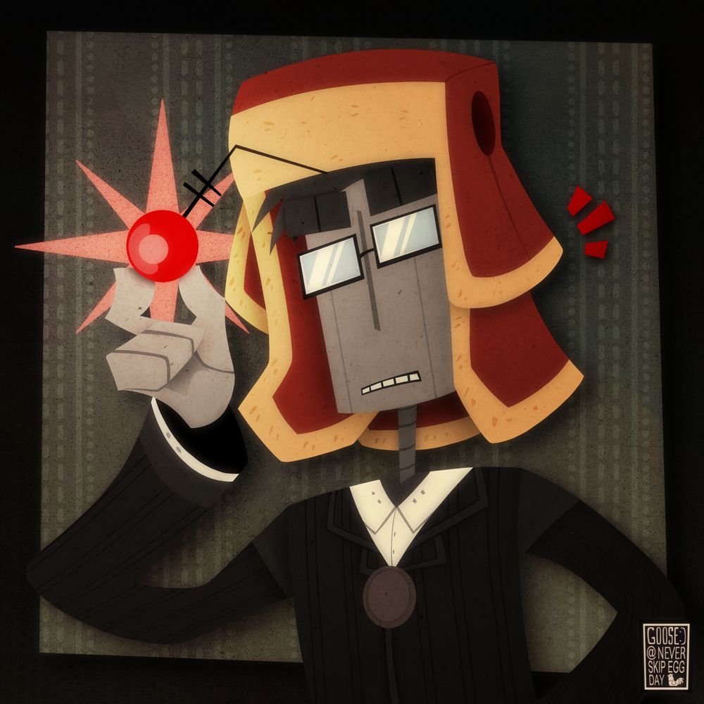 Dex Pingman wearing a very familiar (stolen) hat.