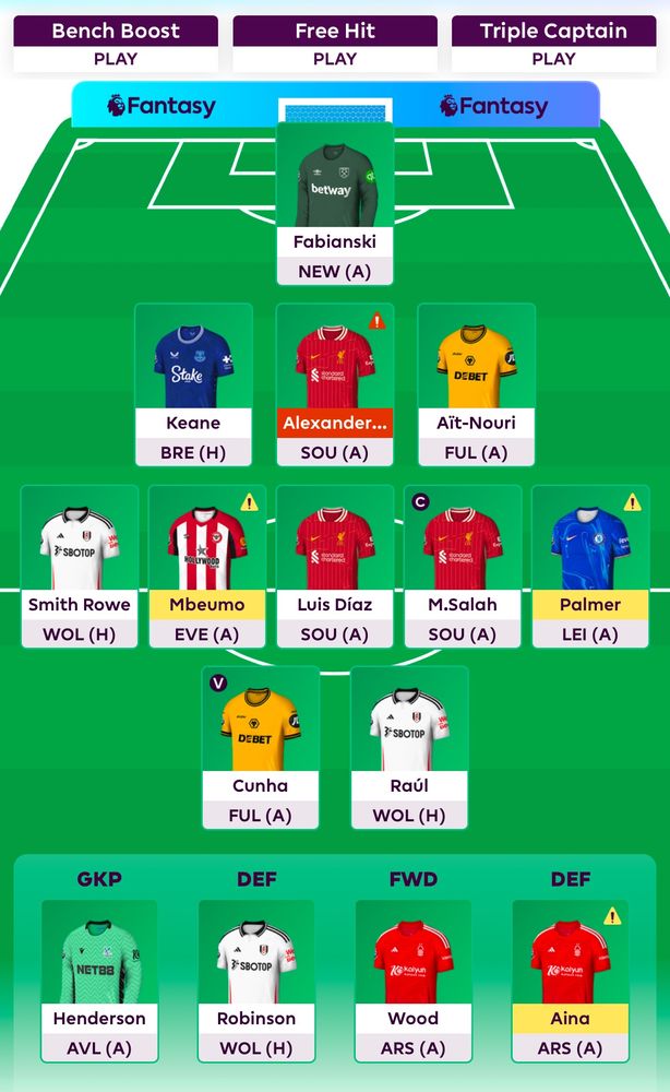 FPL team screenshot