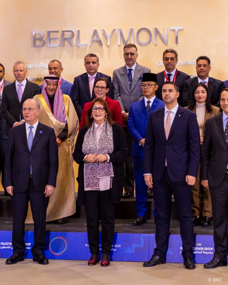 Reem Alabali Radovan beim Treffen der Palestine Donor Group in Brüssel