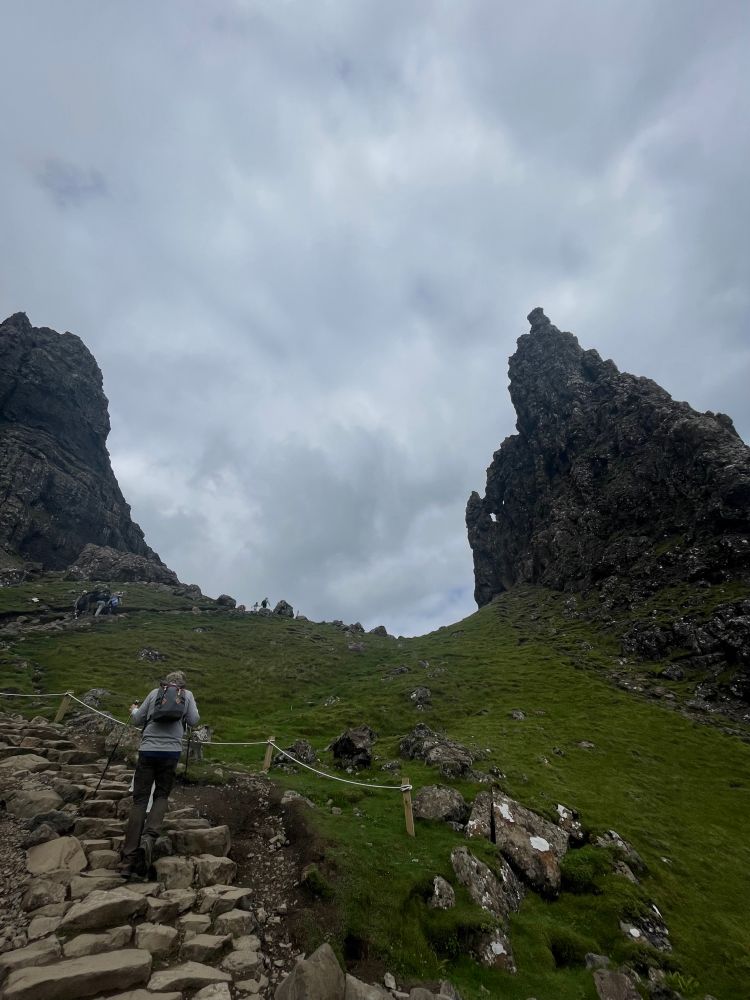 photo of the Old Man of Storr trail near the top