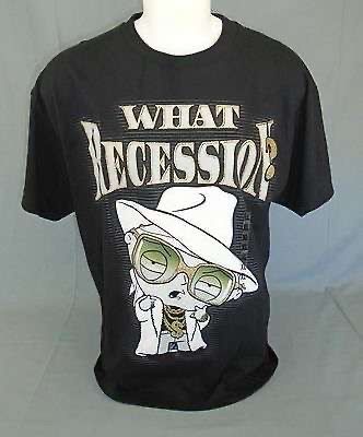 Shirt with Stevie Griffin that says What Recession