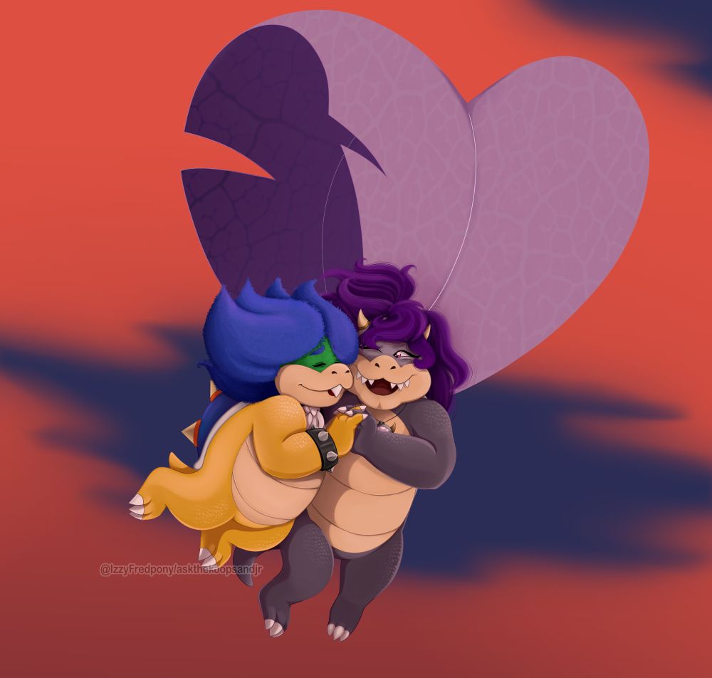 Ludwig von Koopa and my OC Suzuka Koopa in a redraw of "In Upendi" from The Lion King 2