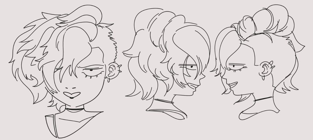 different perspectives on Diann's hair