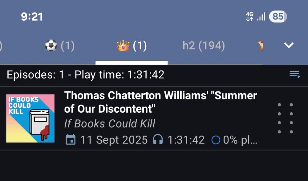 If books could kill TCF episode appears in player 