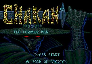 Chakan the Forever Man title screen