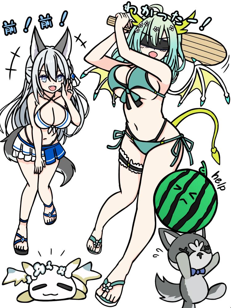 戌月れん(水着)
緑李しゃお(水着)