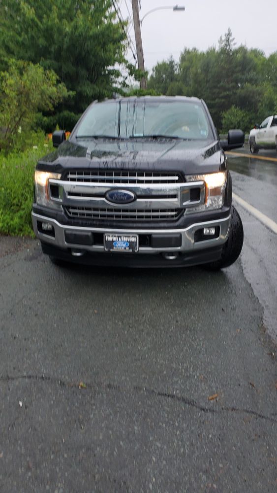 Truck parked on the sidewalk
