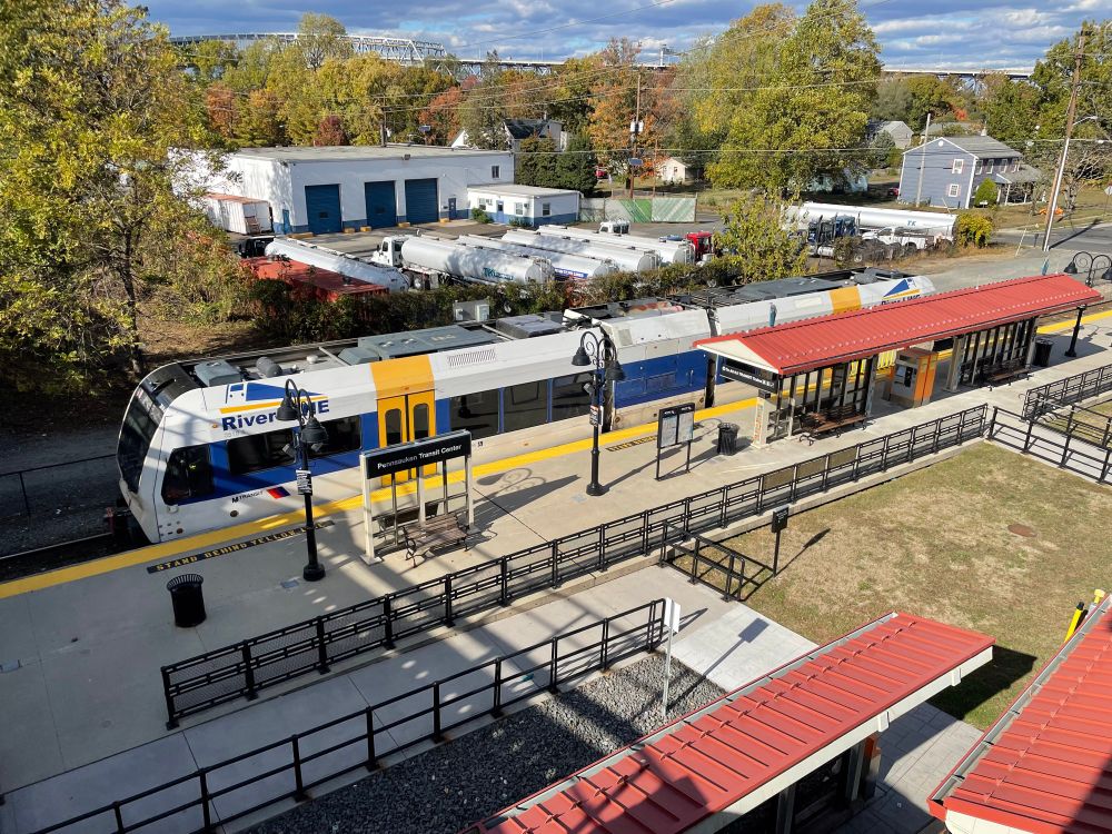 Riverline train at Pennsauken Transit Center