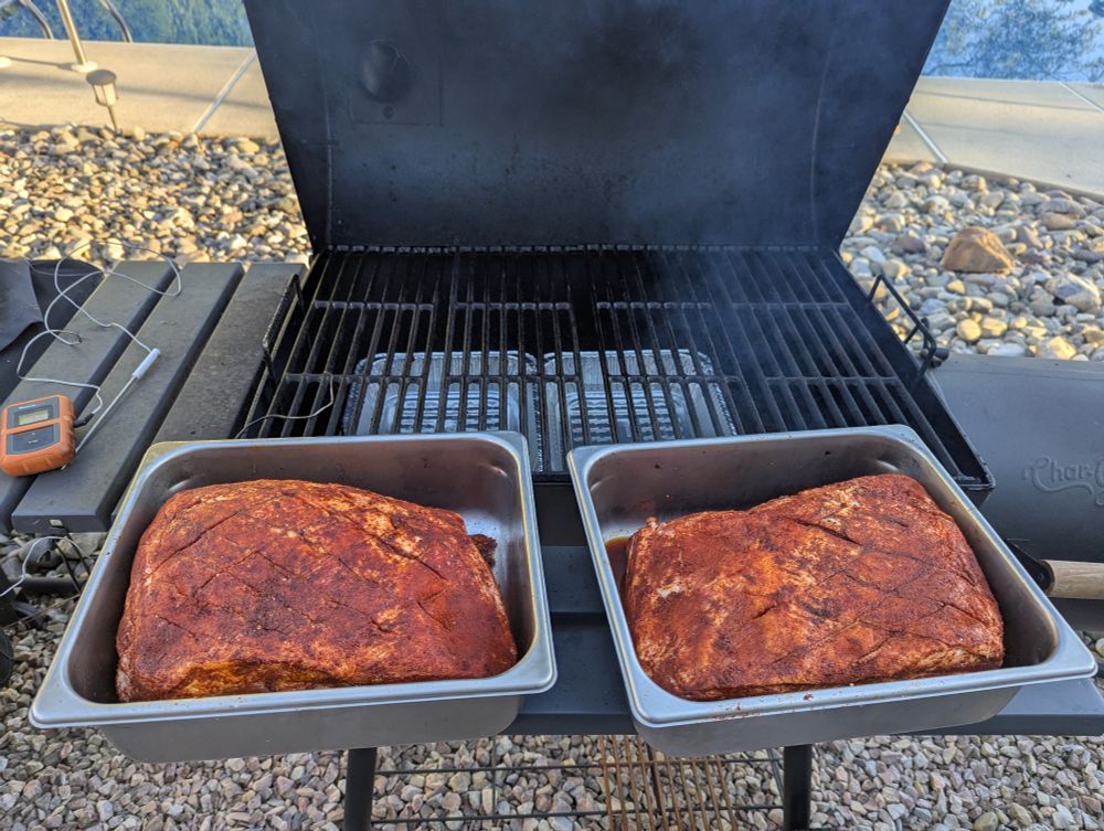 Pork rubbed.