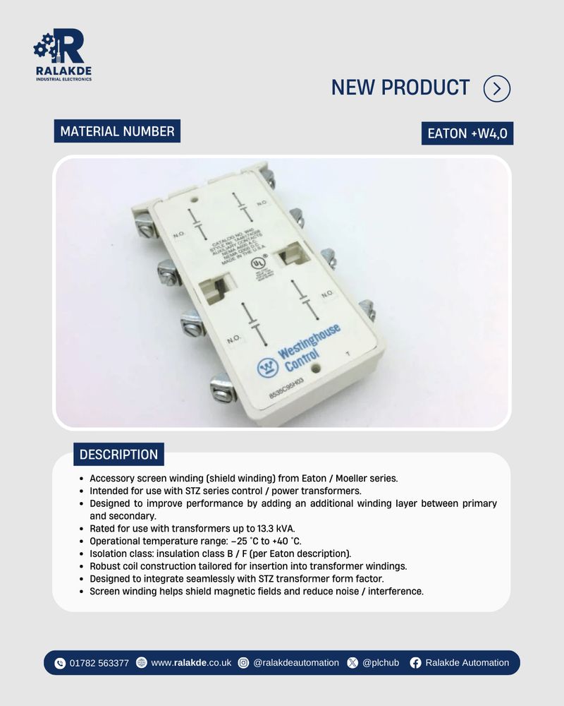 Eaton +W4,0 auxiliary winding for transformer noise suppression.