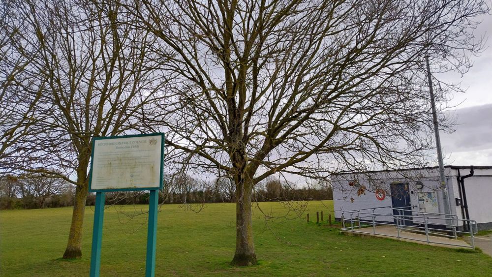 The outside of the Hackspace viewed from the car park. False Spring has disappeared and we're back to a cold grey day.
