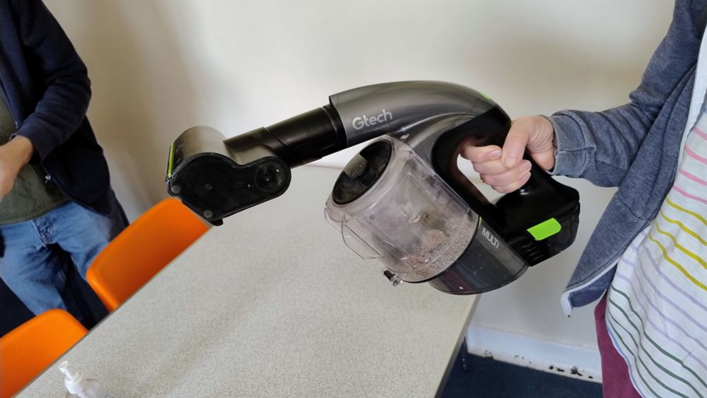 A handheld vacuum cleaner