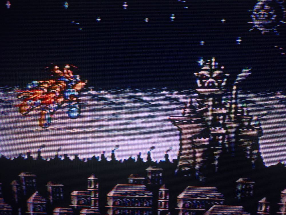Sparkster launches an attack against the Kingdom of Devotindos's castle
-
Game: Rocket Knight Adventures
Developer: Konami 
Platform: Sega Genesis
⚪🔴🟡