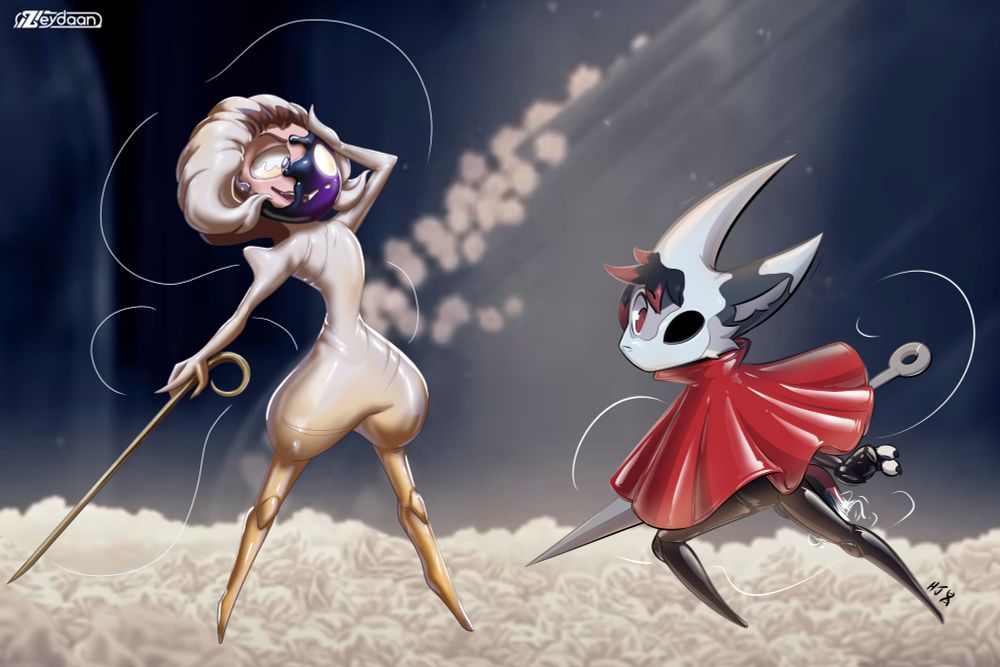 Helix turning into Lace and laughing as Zeydaan becomes Hornet and binds some Silk - both of which rubbery, preparing to fight atop the citadel