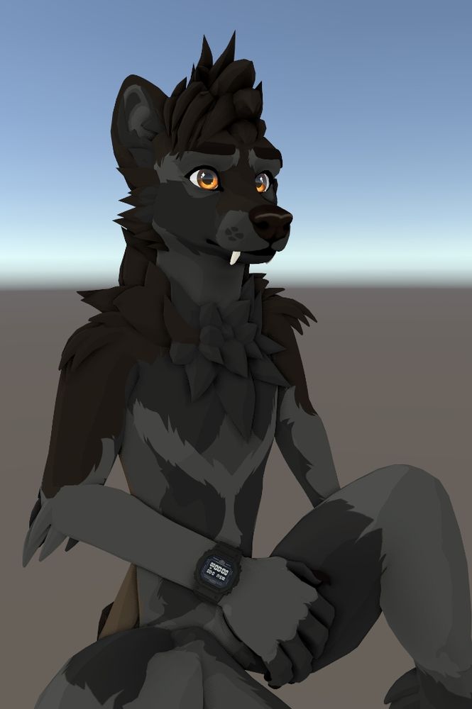 A modified version of the X-Wolf vrchat avatar by Tosca.