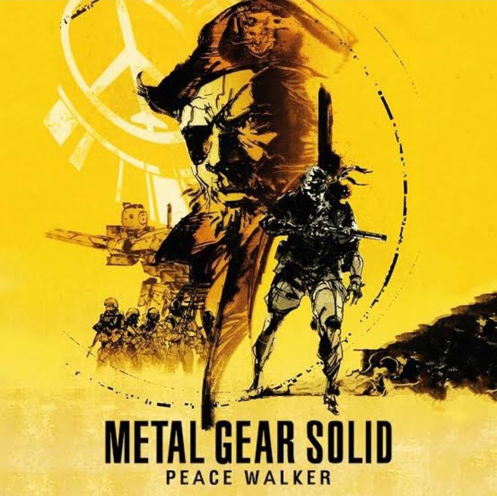 Yellow box art for Metal Gear Solid Peace Walker.