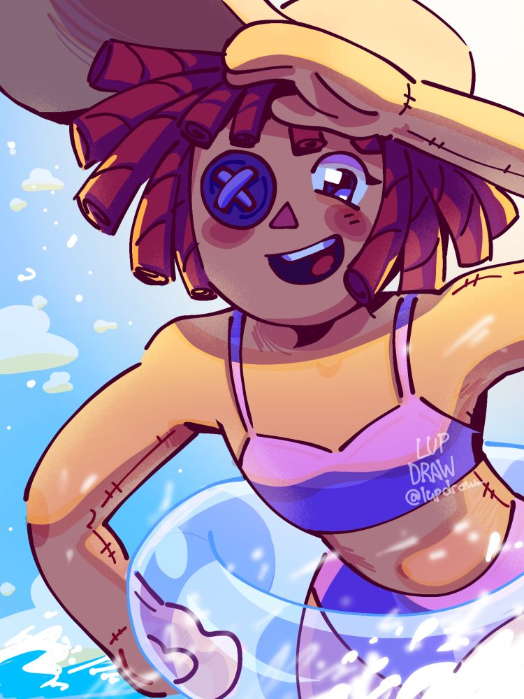 Fa art of Ragatha from The Amazing digital circus beach episode