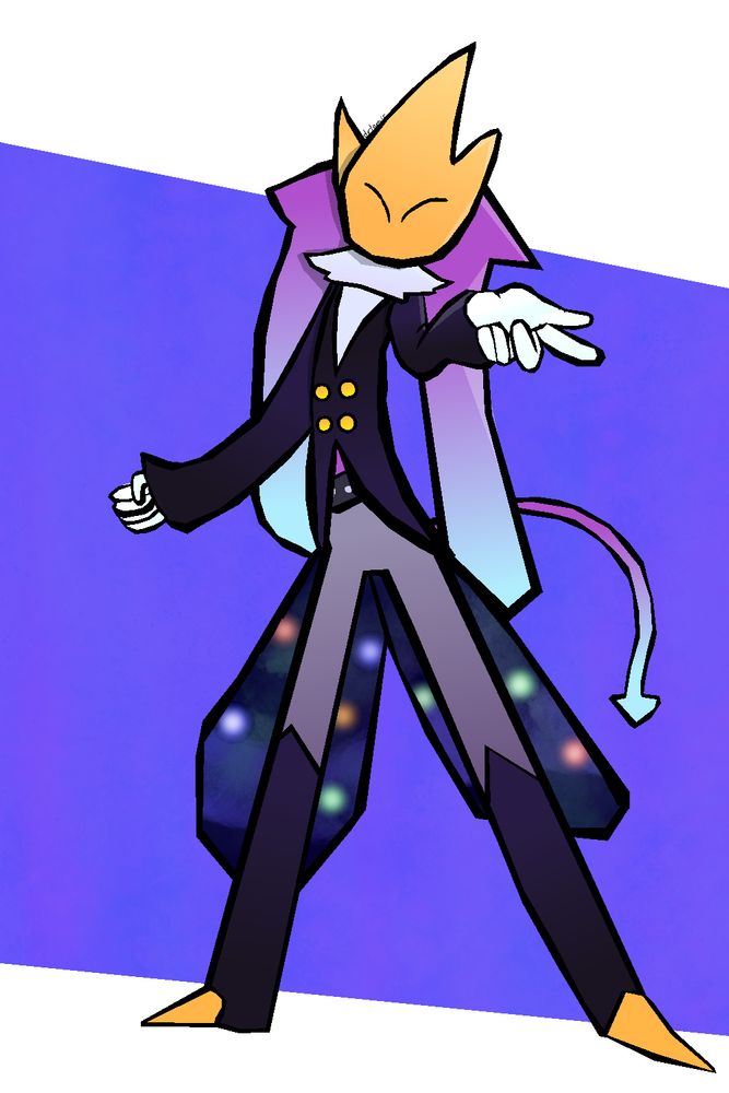 A drawing of Vesper, a villain for a fictional PS2 game made by Desk_Drawer for a college project.