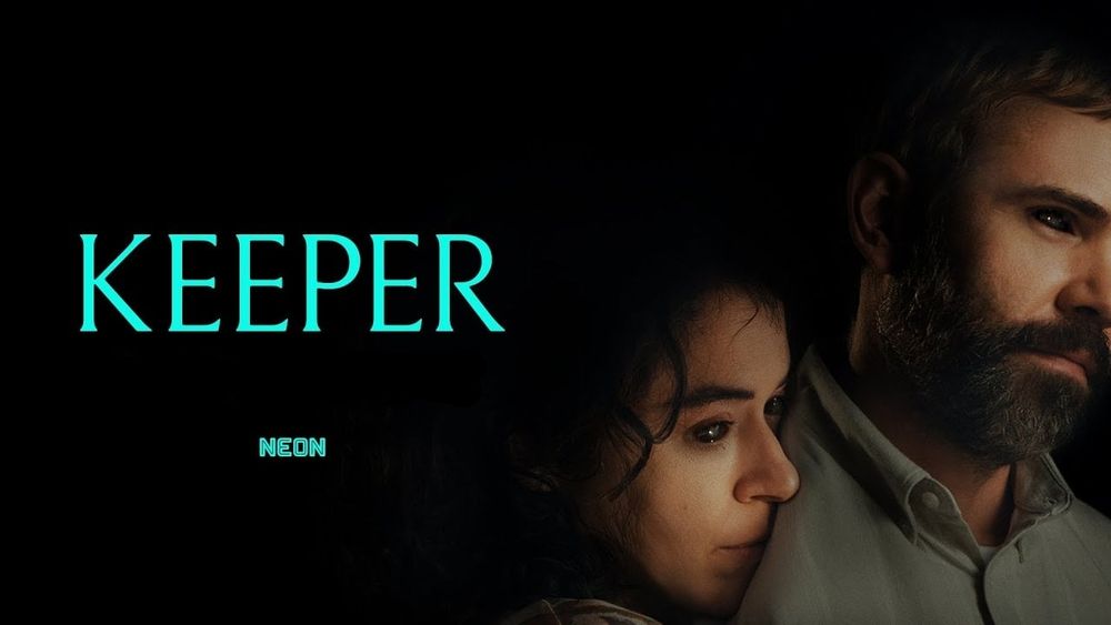 Title of the movie to the left and to the right is a man and a woman.