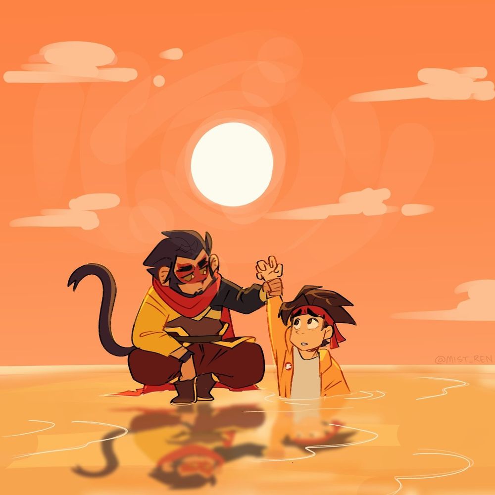 Old piece of soysauce duo (macaque and mk) Lego monkie kid!