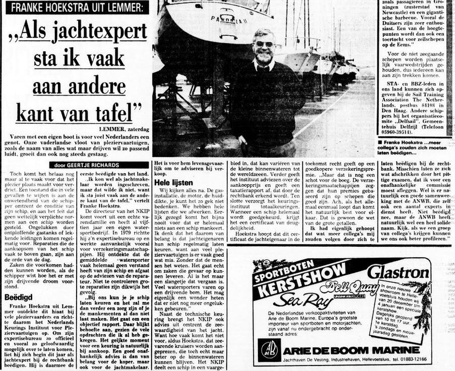 Oprichter Franke Hoekstra vertelde in 1985 in de Telegraaf over zijn motivatie: er gebeurden te veel ongelukken die met een keuring waren te voorkomen.