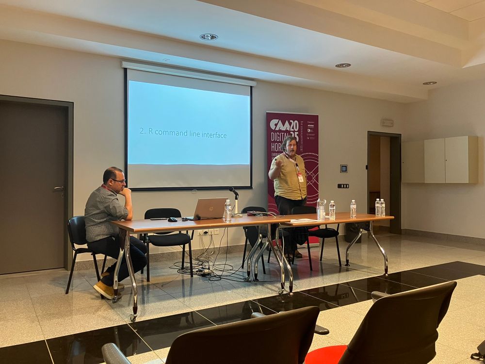 Eythan Levy and Joe Roe presenting at the CAA conference