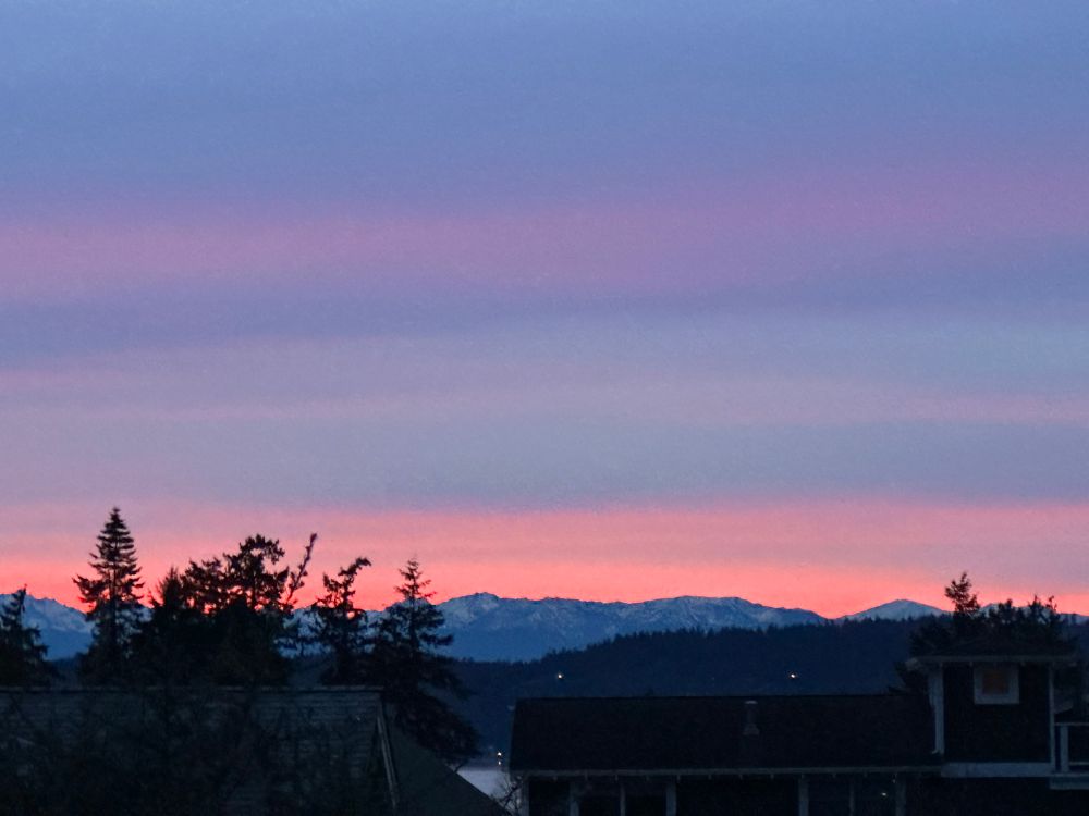 Beautiful Mukilteo winter sunset