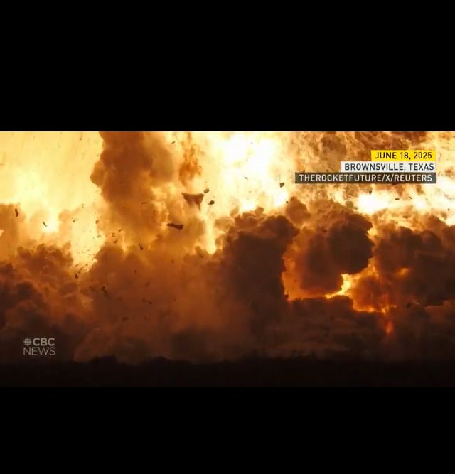 A picture of the explosion taken shortly after the latest space x rocket exploded this morning