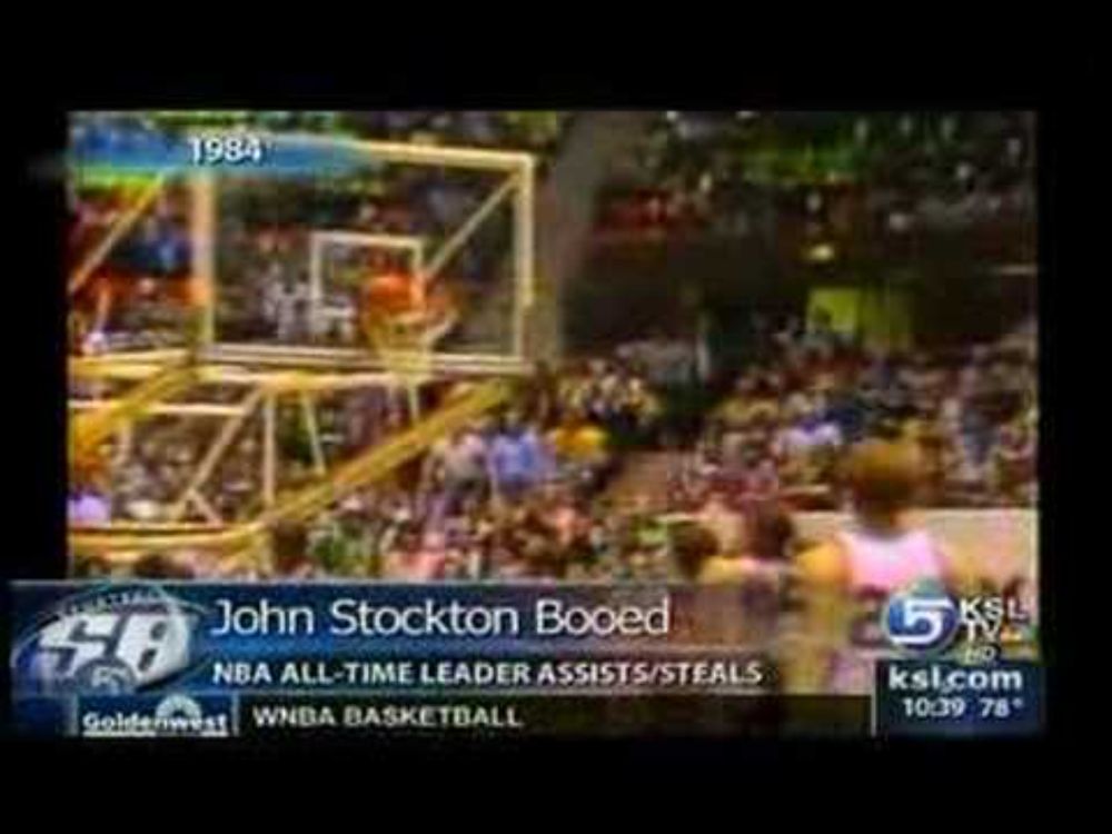 Utah Jazz fans boo John Stockton