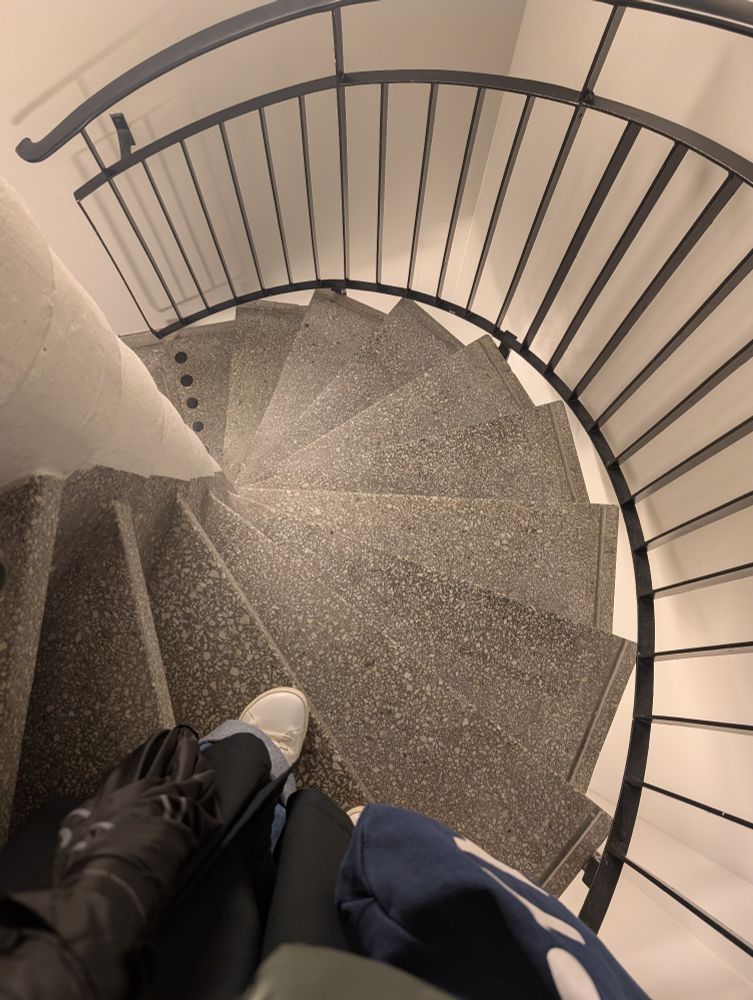 The interior staircase in this (new not old) hotel in Sweden