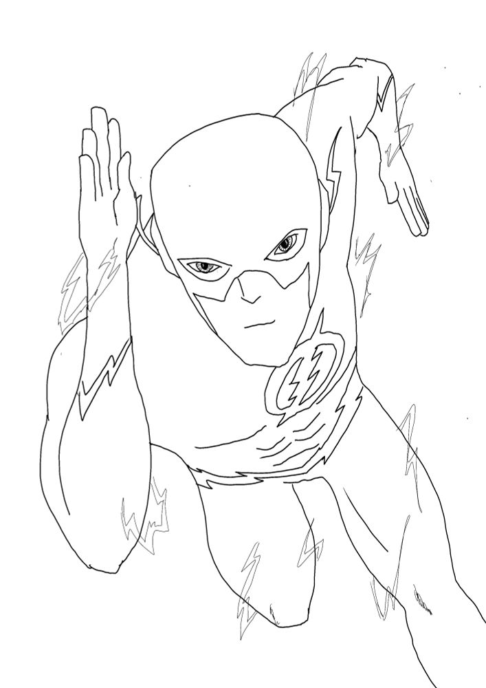 Flash en pose de carrera aunque parece un fistro como me han quedado las manos