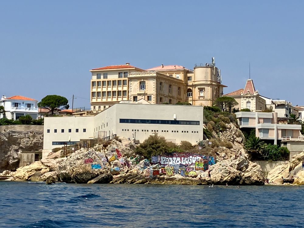 The Endoume marine station at Marseille, from the sea.