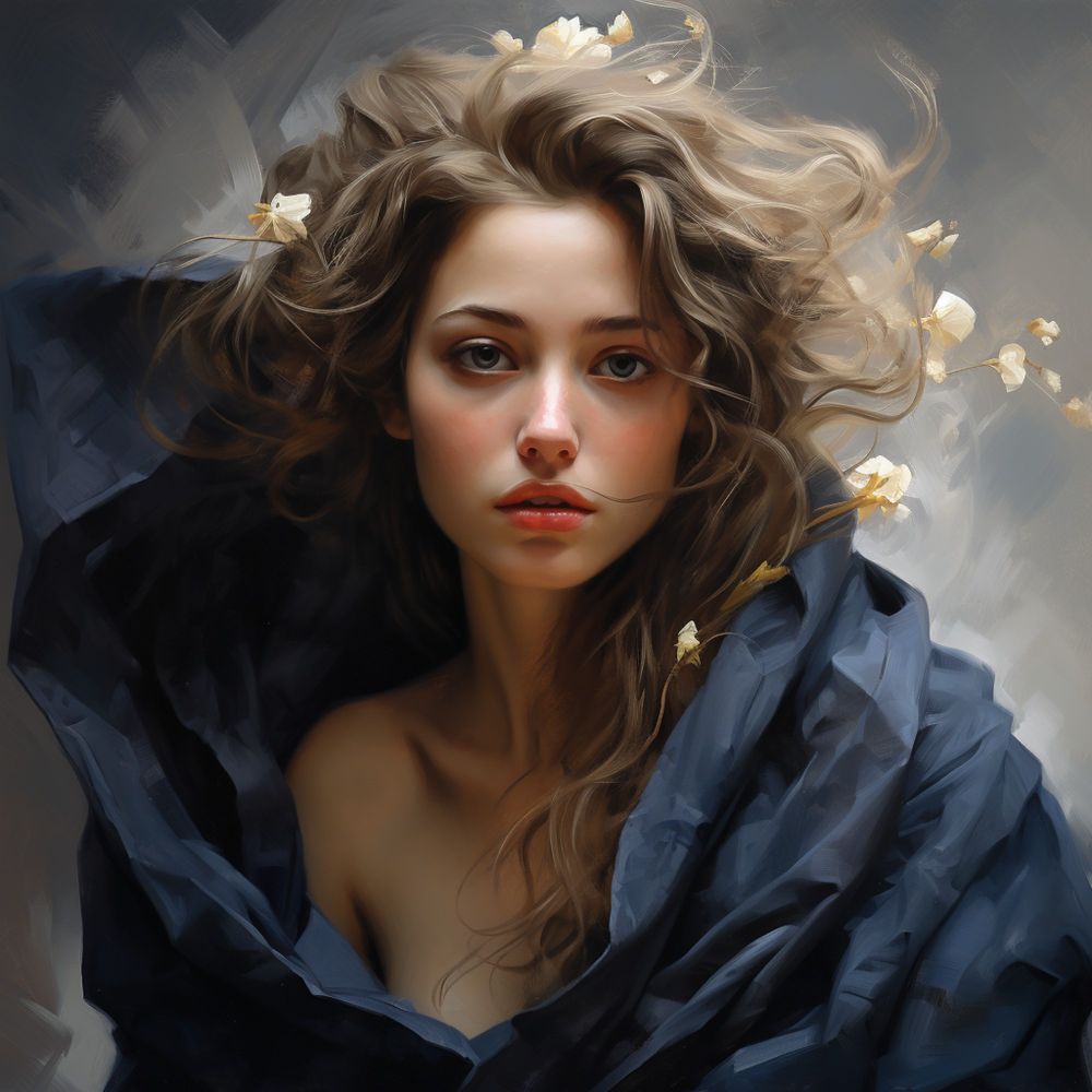 Celestial Elegance
Minted Jan 4, 2024
3 editions
Step into the enchanting world of "Celestial Elegance," where the alluring charm of a girl unfolds beneath the celestial glow from above, casting enchanting shadows. Immerse yourself in the captivating visage of a girl with cascading chestnut-hued locks, gracefully dancing in the breeze as a soft light bathes her from the left, behind, and above.

The ethereal radiance creates a poetic aura, accentuating the exposed elegance of her neck and the right side of her chest. This intimate yet otherworldly scene transforms the interplay of light and shadow into a tranquil symphony of grace, inviting contemplation and sparking wonder.

"Celestial Elegance" weaves a visual tale that goes beyond aesthetics, delving into the mythical allure of innocence and beauty. With each viewing, new layers of fascination unfold, making it a timeless exploration of the enchanting depths within, a masterpiece that resonates with celestial elegance and captivating allure.