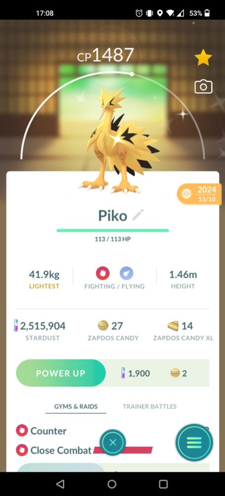 Shiny Galarian Zapdos