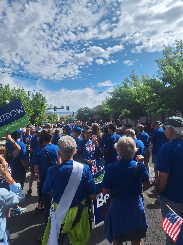 Idaho Dems march in Fourth of July parade.