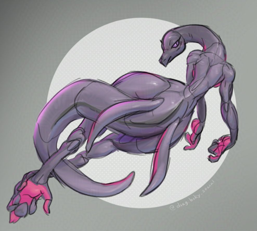 Salazzle (the pokemon) back view paint
