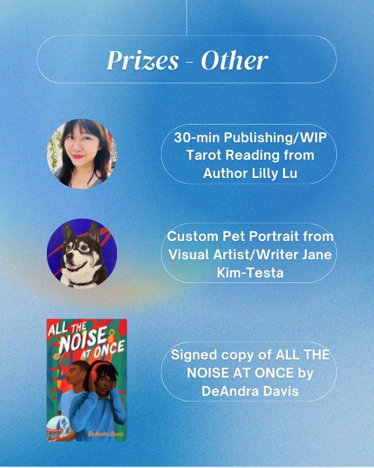Tarot reading from Lilly Lu, custom pet art from Jane Kim Testa, book signed by Deandra Davis