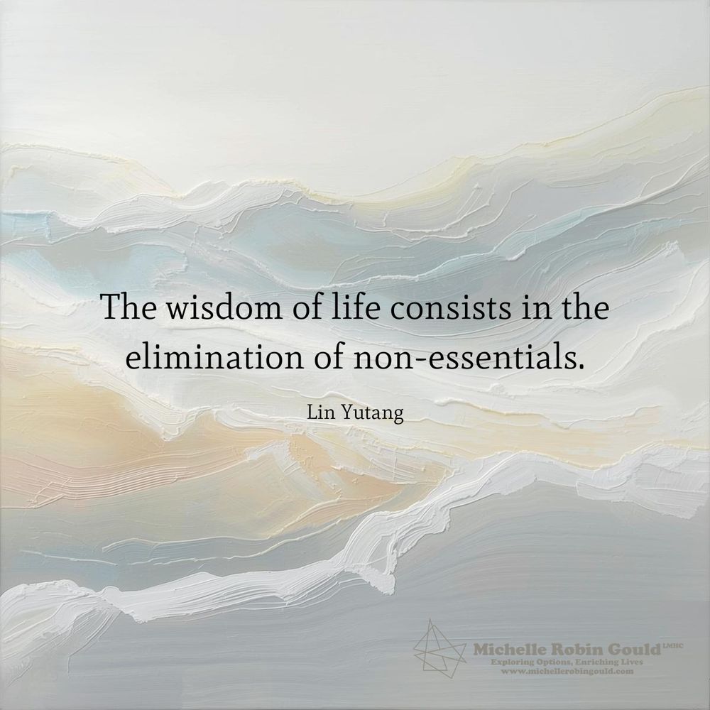 "The wisdom of life consists in the elimination of non-essentials."
~ Lin Yutang
Background: Abstract cloud strands in white, gray, rust, pink, yellow, and cyan.
