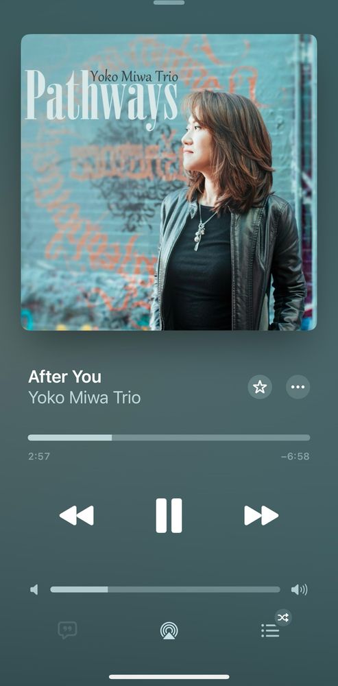 After You by the Yoko Miwa Trio off the album Pathways. 