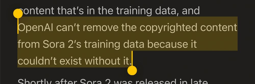 “OpenAI can’t remove the copyrighted content from Sora 2’s training data because it couldn’t exist without it.”