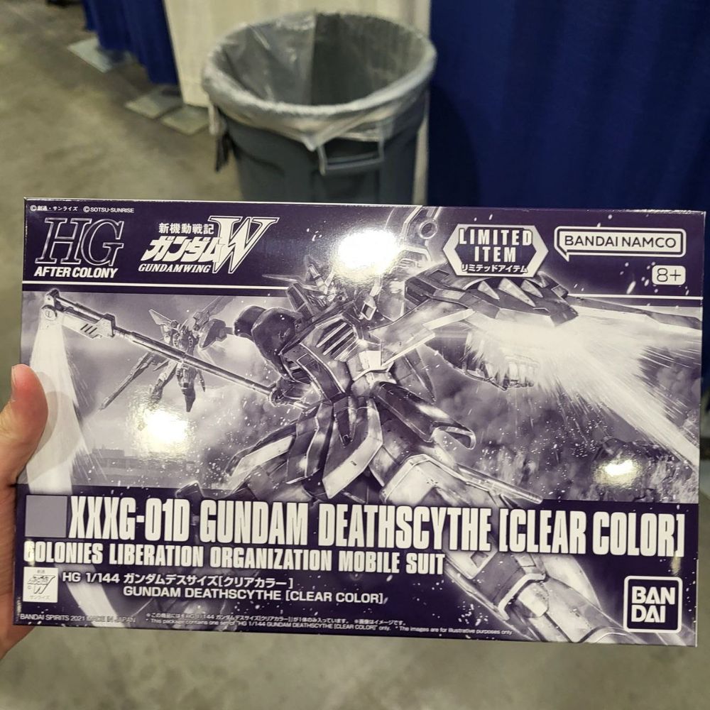 the box of the clear colour gundam deathscythe