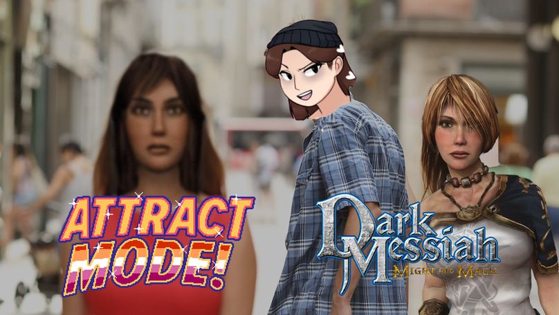 Dark Messiah of Might and Magic is on Attract Mode! with AstridTheHorrorGirl!

Astrid looks at Xana with Leanna getting angry in the distracted boyfriend meme style.